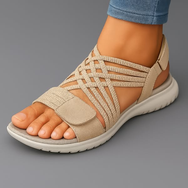 Lirah | Cushioned Cross-Strap Sandals