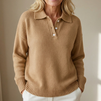 Emma | Soft Knit Sweater with Collar - Relaxed Fit