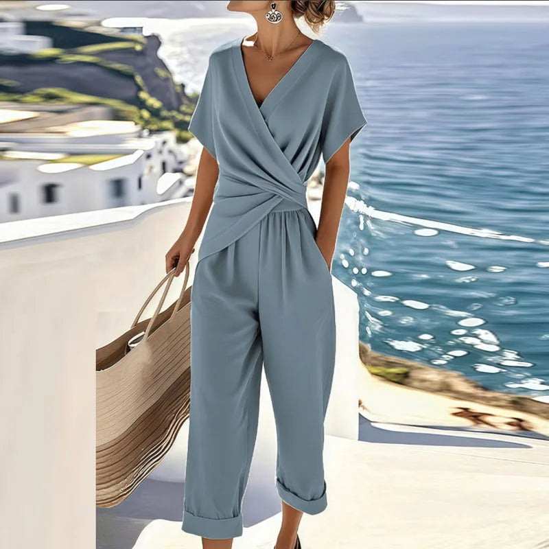 Liorine – Elegant Draped Jumpsuit