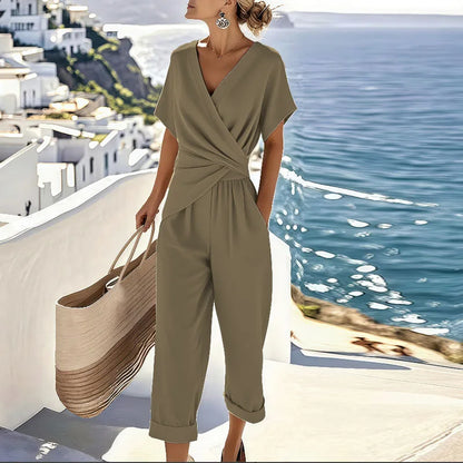 Liorine – Elegant Draped Jumpsuit